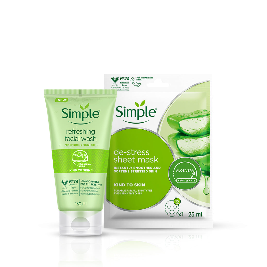 Refreshing Facial Wash + De-stress Sheet Mask Refreshing Facial Wash + De-stress Sheet Mask
