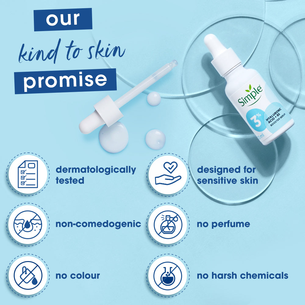 Simple Booster Serum - 3% Hyaluronic Acid + B5 30ml - 5 Simple Booster Serum - 3% Hyaluronic Acid + B5 30ml - 5