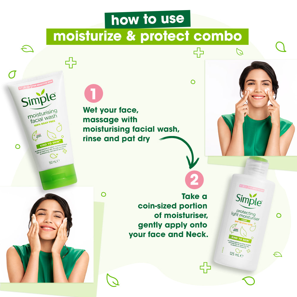 Face Wash & Moisturiser Combo (150ml + 125ml) Face Wash & Moisturiser Combo (150ml + 125ml)