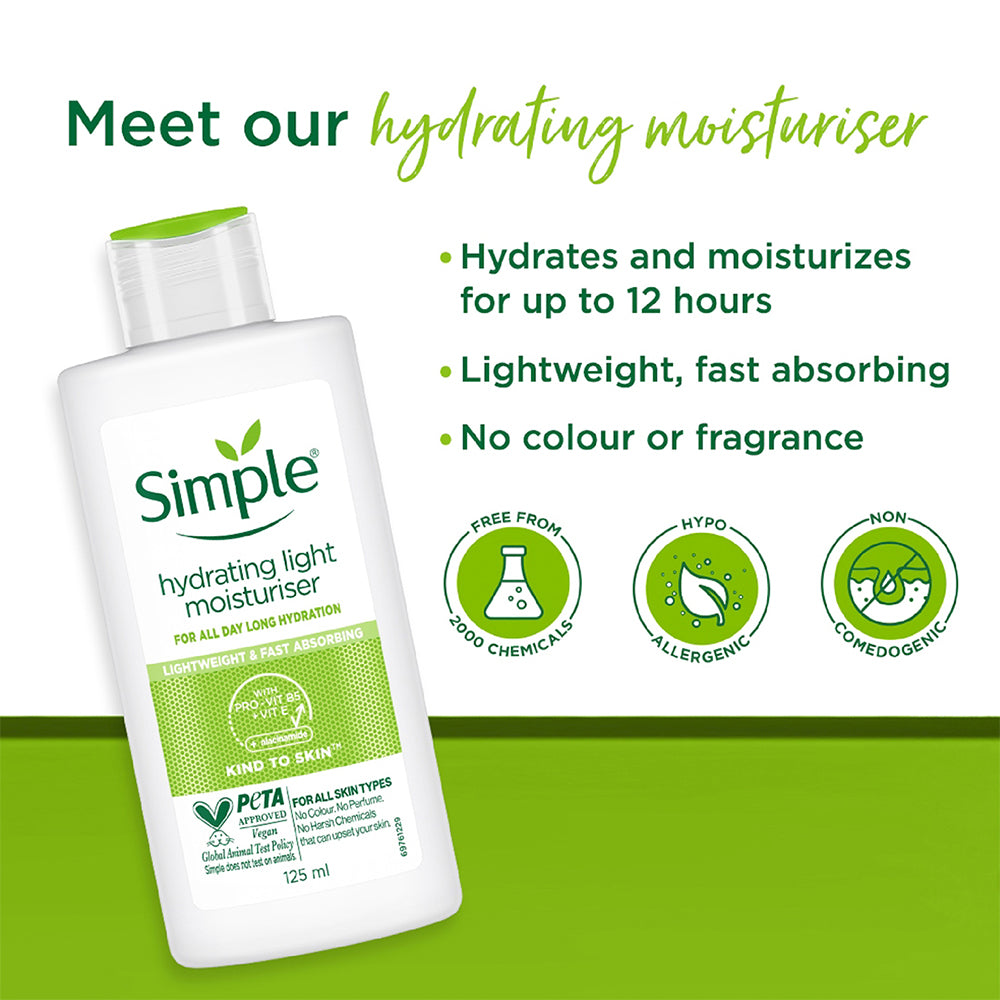 Simple Hydrating Light Moisturiser | Light Non-Greasy Moisturiser