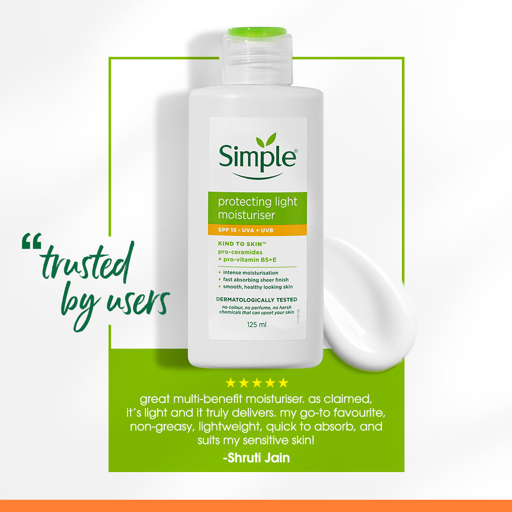 Simple Kind To Skin Protecting Light Moisturiser SPF 15, 125ml 