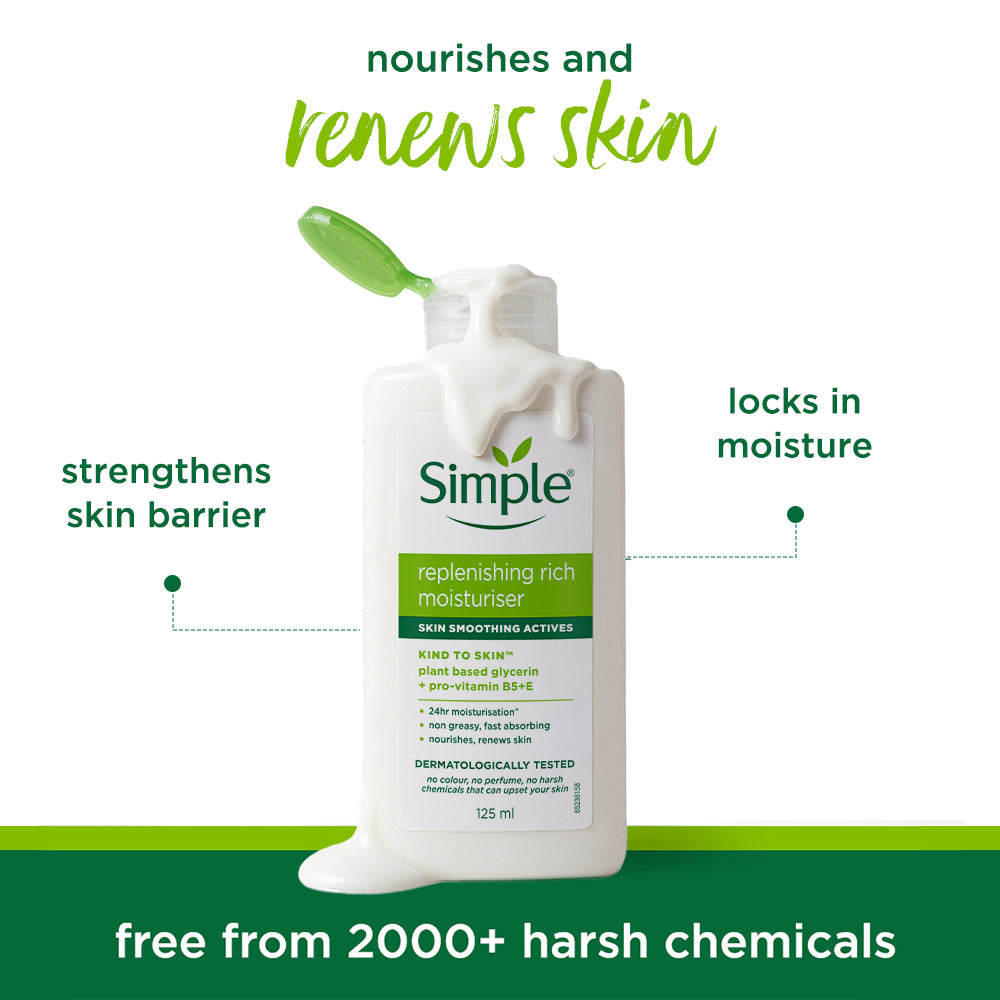 Simple Kind To Skin Replenishing Rich Moisturiser, 125ml 