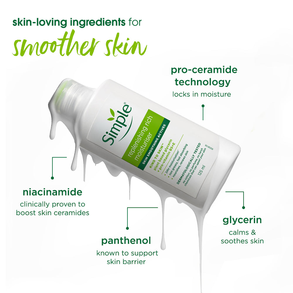 Simple Kind To Skin Replenishing Rich Moisturiser, 125ml 