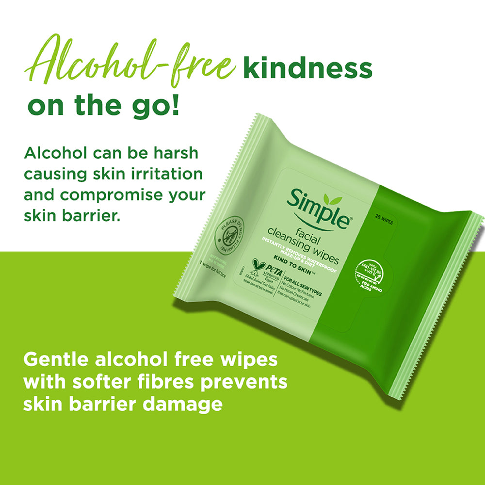 Cleansing Wipes with Pro-Vit B5 & Vit E - 25 Wipes 