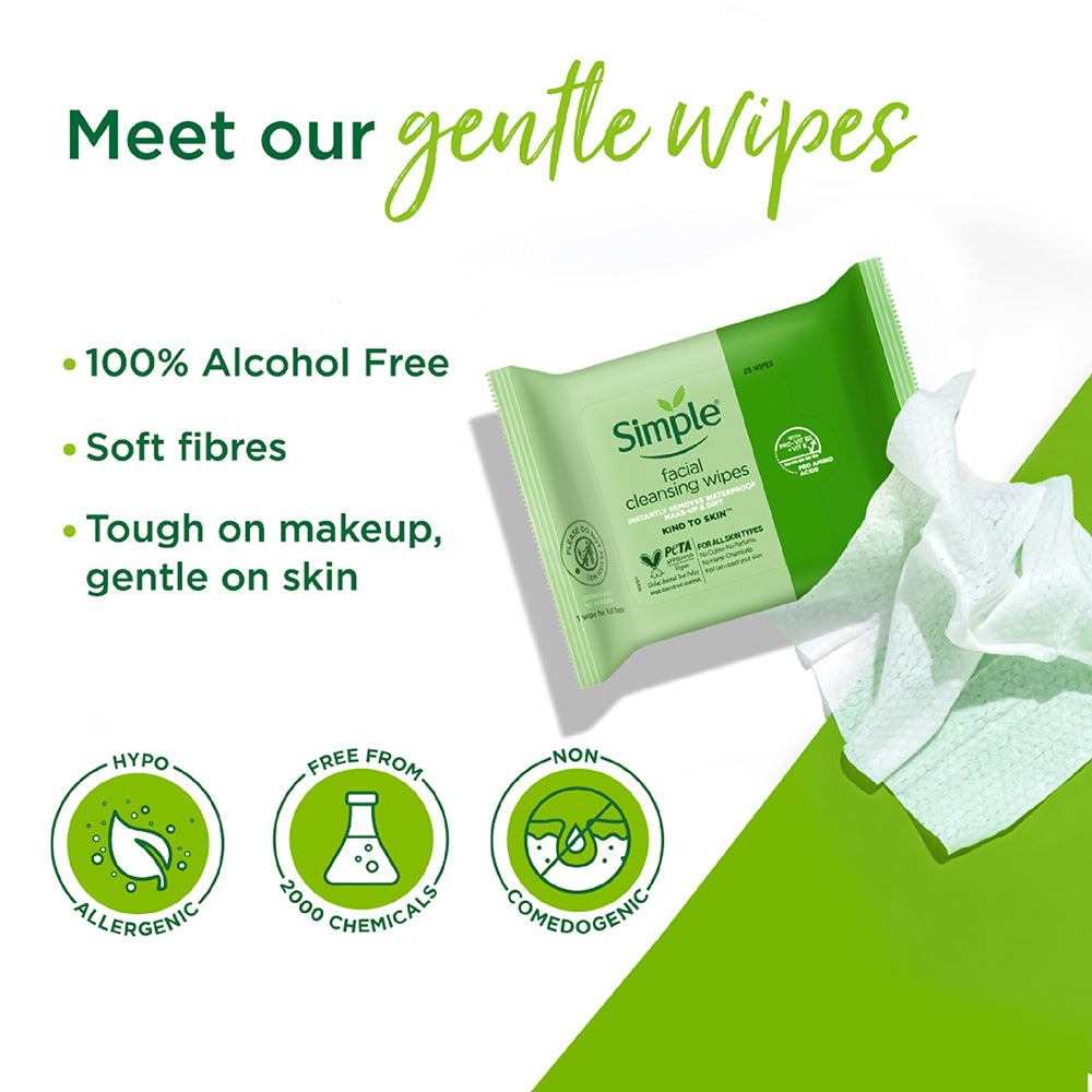 Cleansing Wipes with Pro-Vit B5 & Vit E - 25 Wipes 