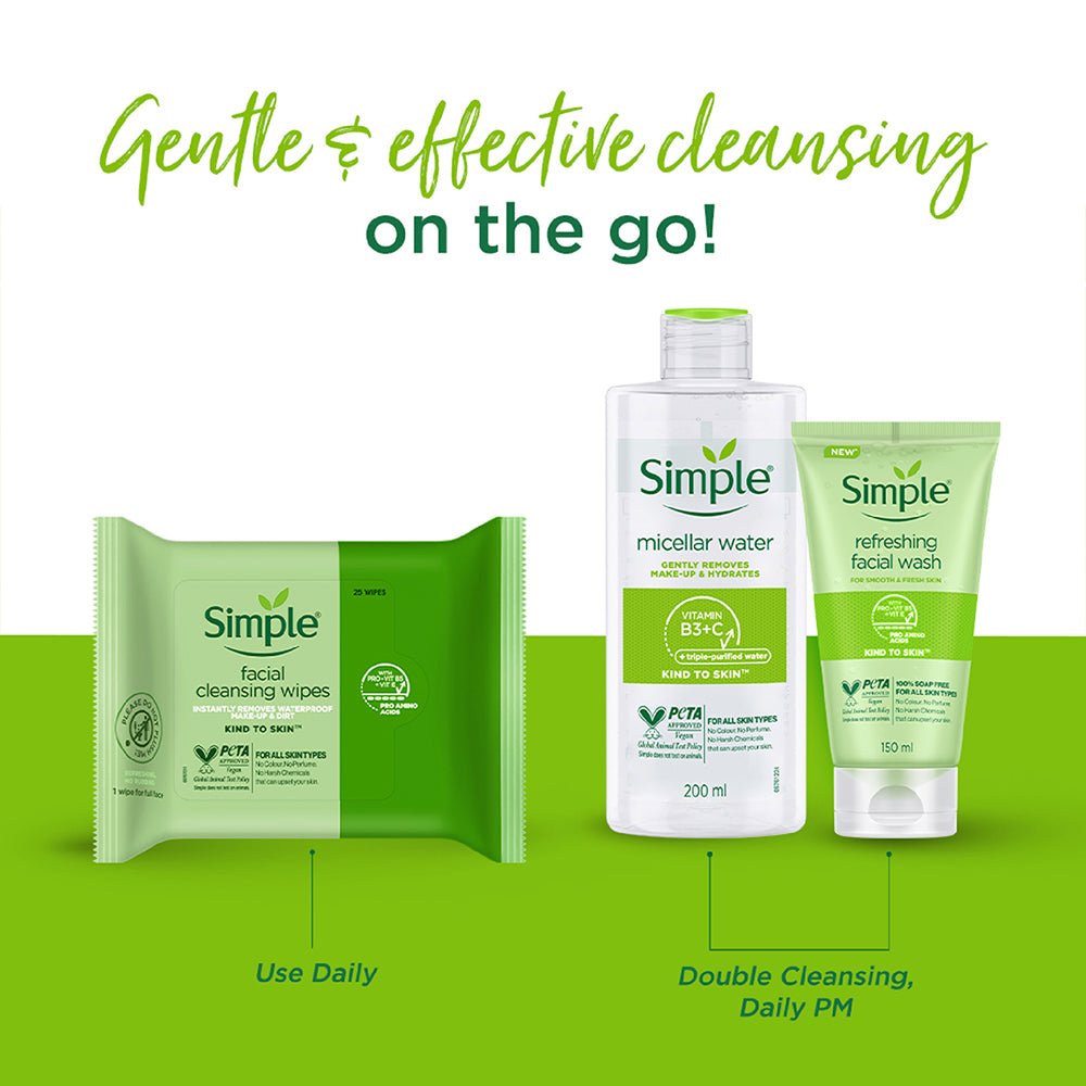Cleansing Wipes with Pro-Vit B5 & Vit E - 25 Wipes 
