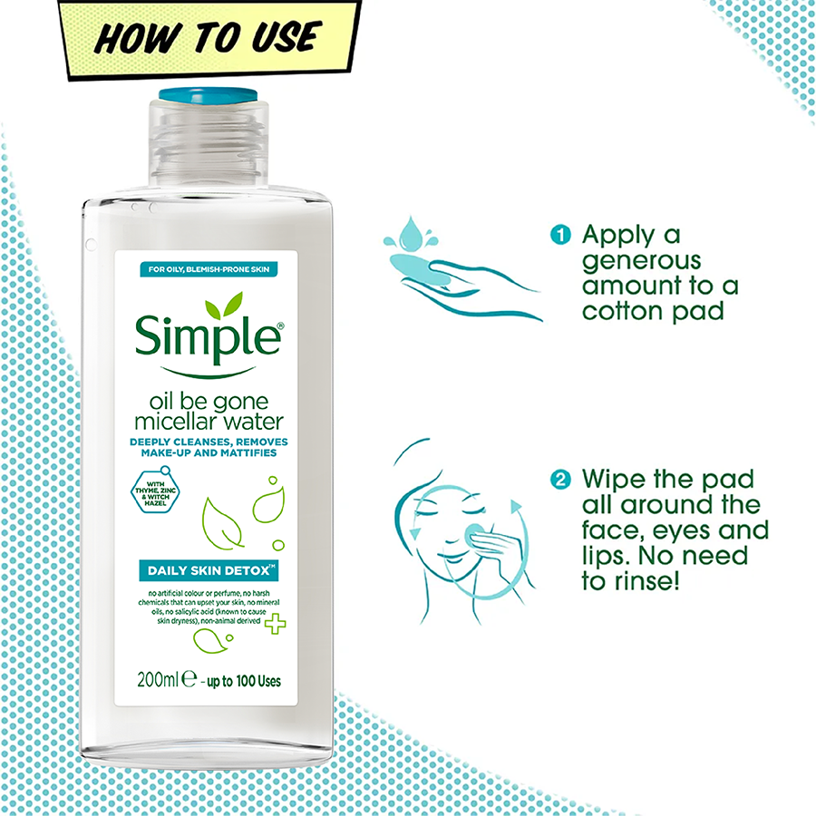 Daily Skin Detox Oil Be Gone Micellar Water 200 ml 