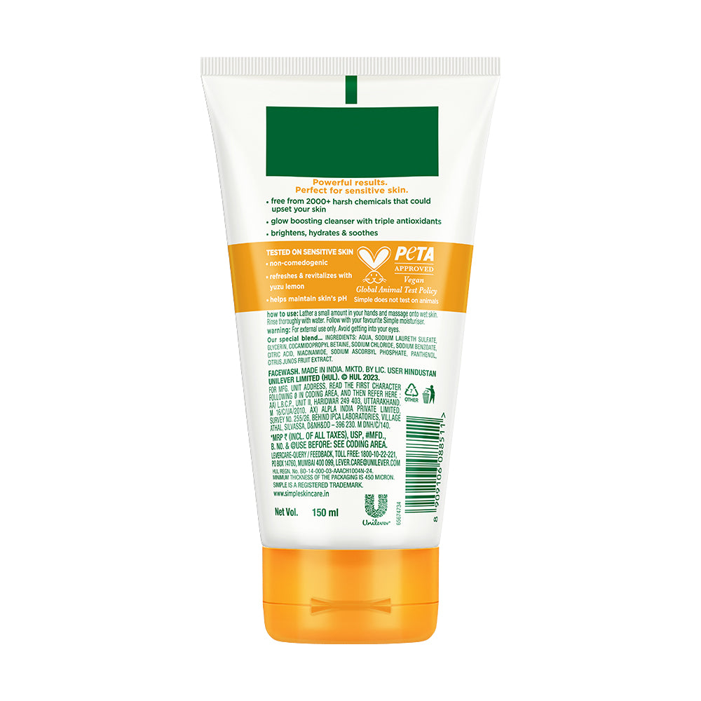Simple Vitamin C Glow Facial Wash, 150ml 