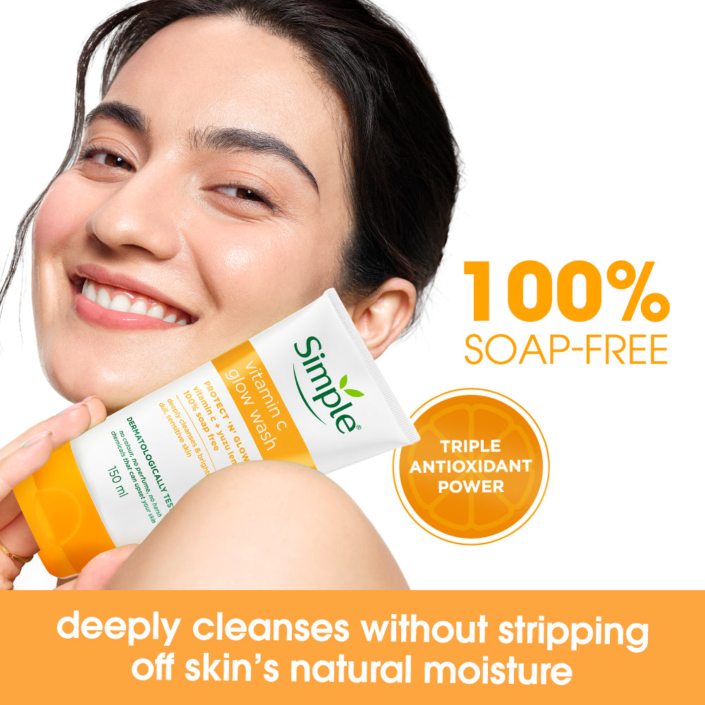 Simple Vitamin C Glow Facial Wash, 150ml 