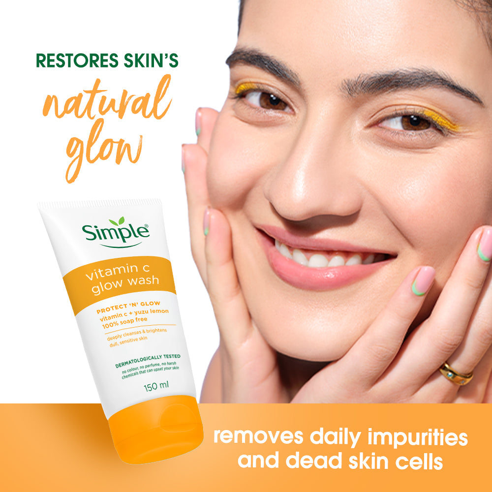 Simple Vitamin C Glow Facial Wash, 150ml 