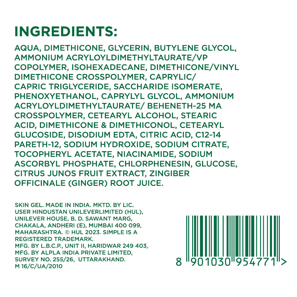 Simple Protect N Glow Vitamin C Moisturising Glow Gel, 40g 