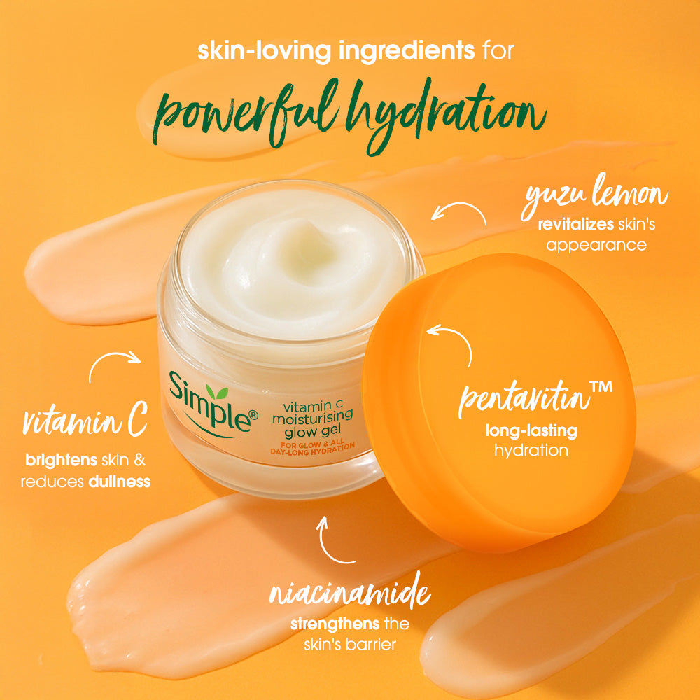 Simple Protect N Glow Vitamin C Moisturising Glow Gel, 40g 
