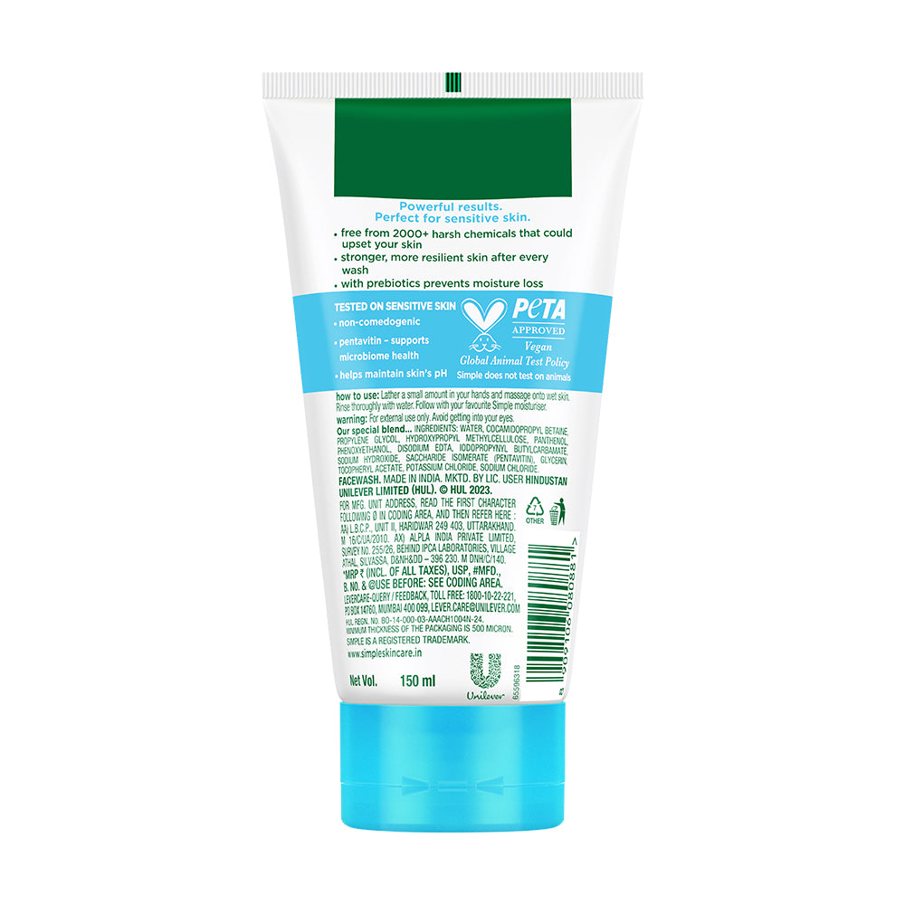 Simple Water Boost Hydrating Gel Wash, 150ml 