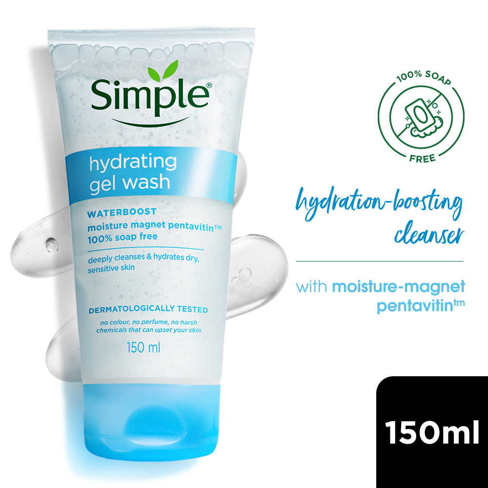 Simple Water Boost Hydrating Gel Wash, 150ml