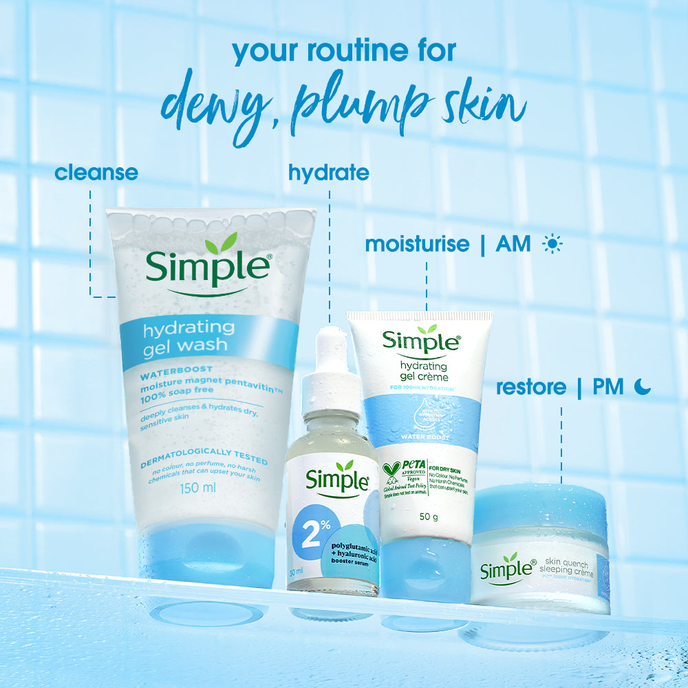 Simple Water Boost Hydrating Gel Wash, 150ml 