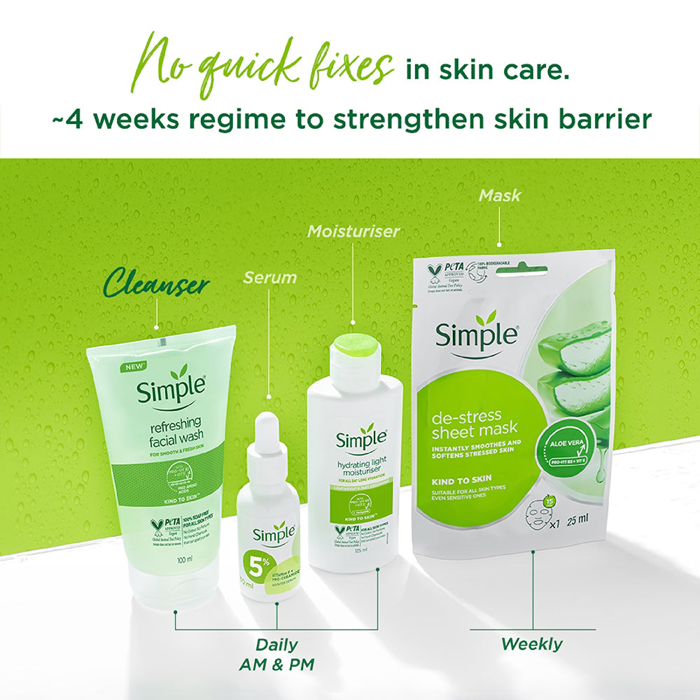Simple Kind to Skin Refreshing Facial Wash, 100ml 