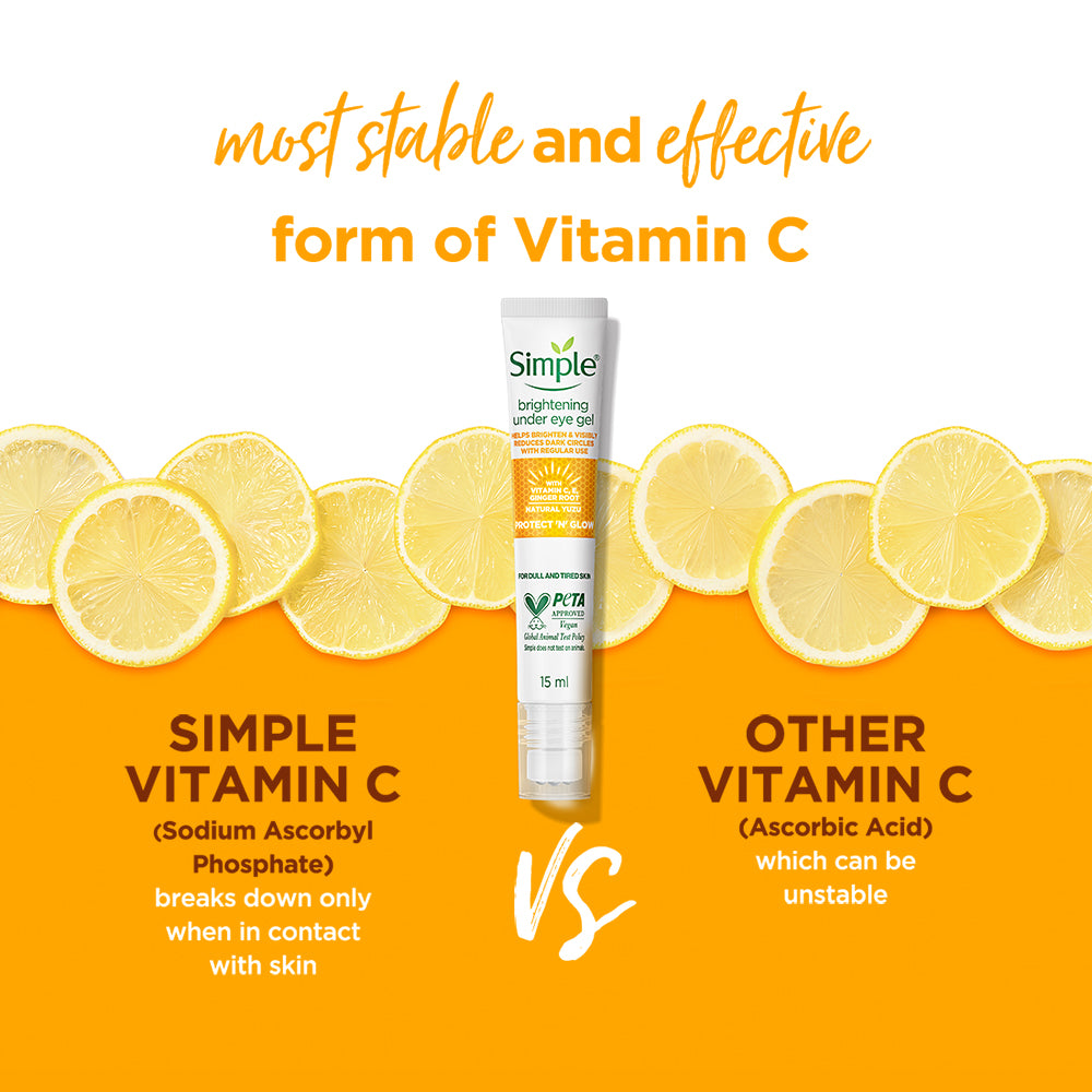 Simple Protect N Glow Vitamin C  Brightening Under Eye Gel 15ml 