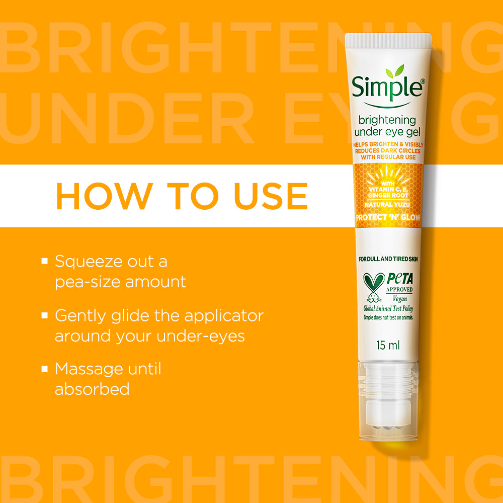 Simple Protect N Glow Vitamin C  Brightening Under Eye Gel 15ml 