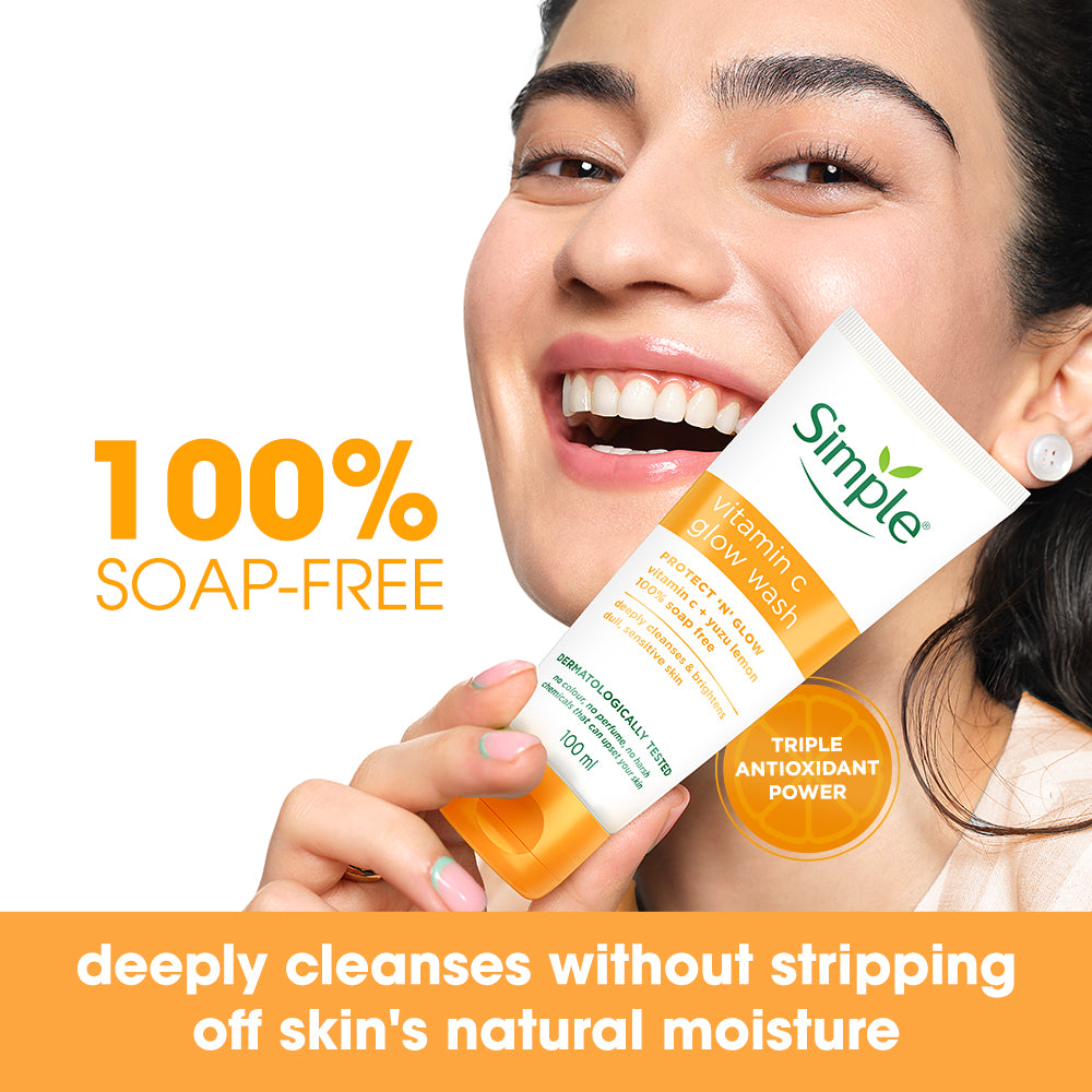 Simple Vitamin C Glow Facial Wash, 100ml 