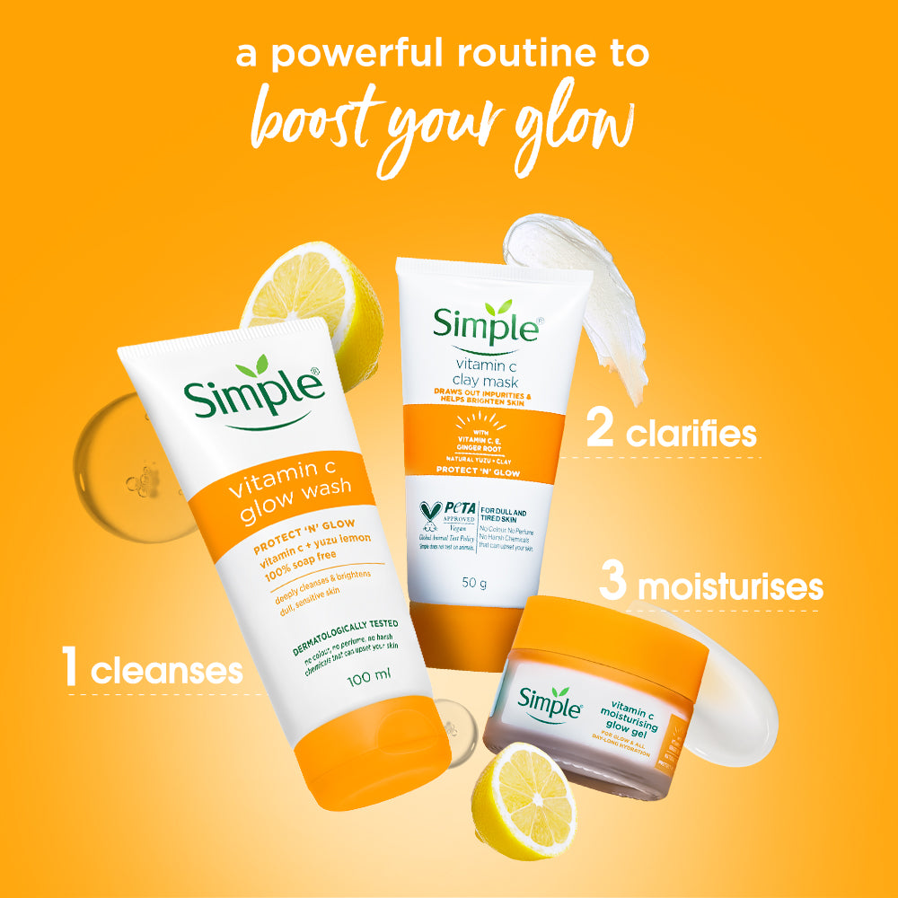 Simple Vitamin C Glow Facial Wash, 100ml 