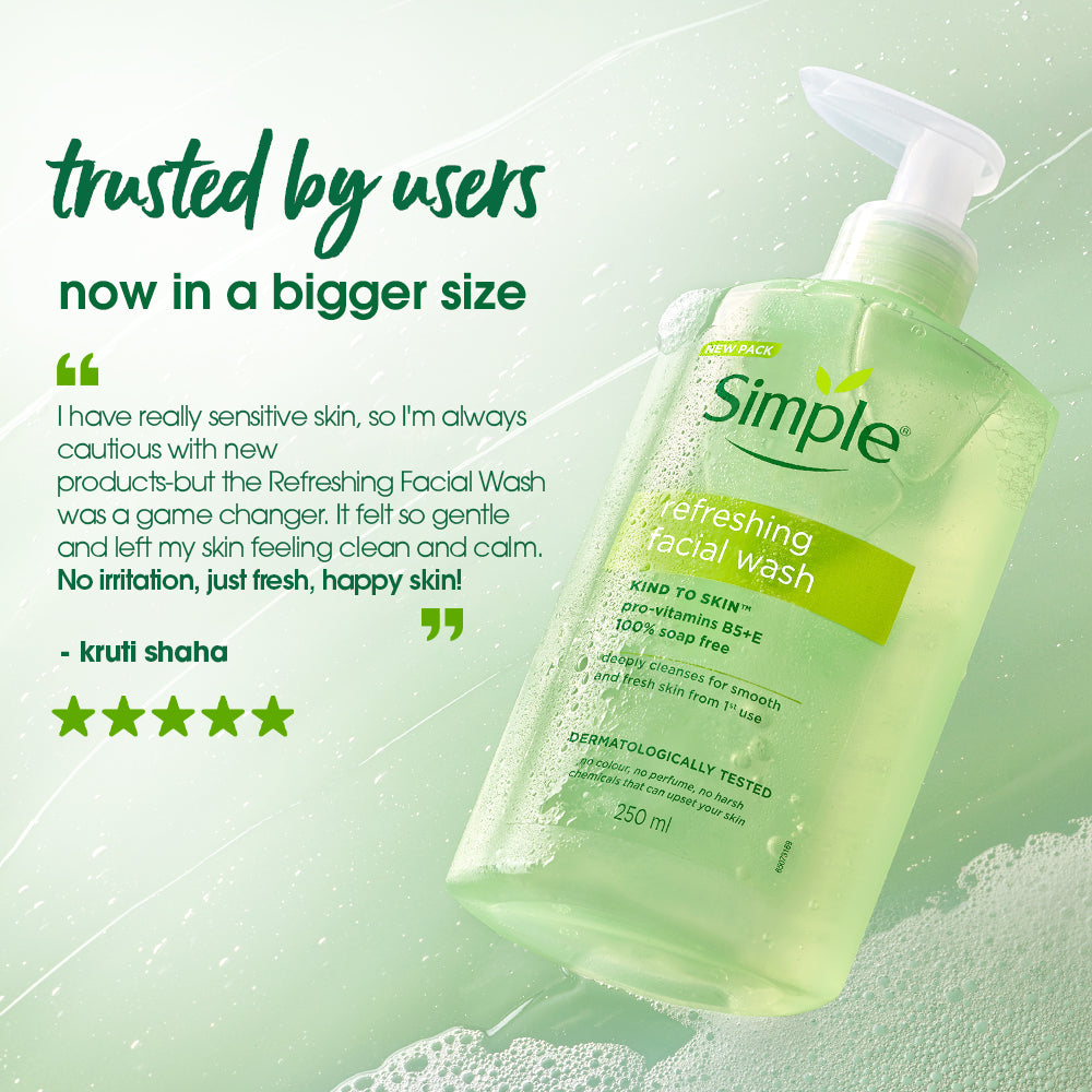Simple Kind to Skin Refreshing Facial Wash, 250ml 