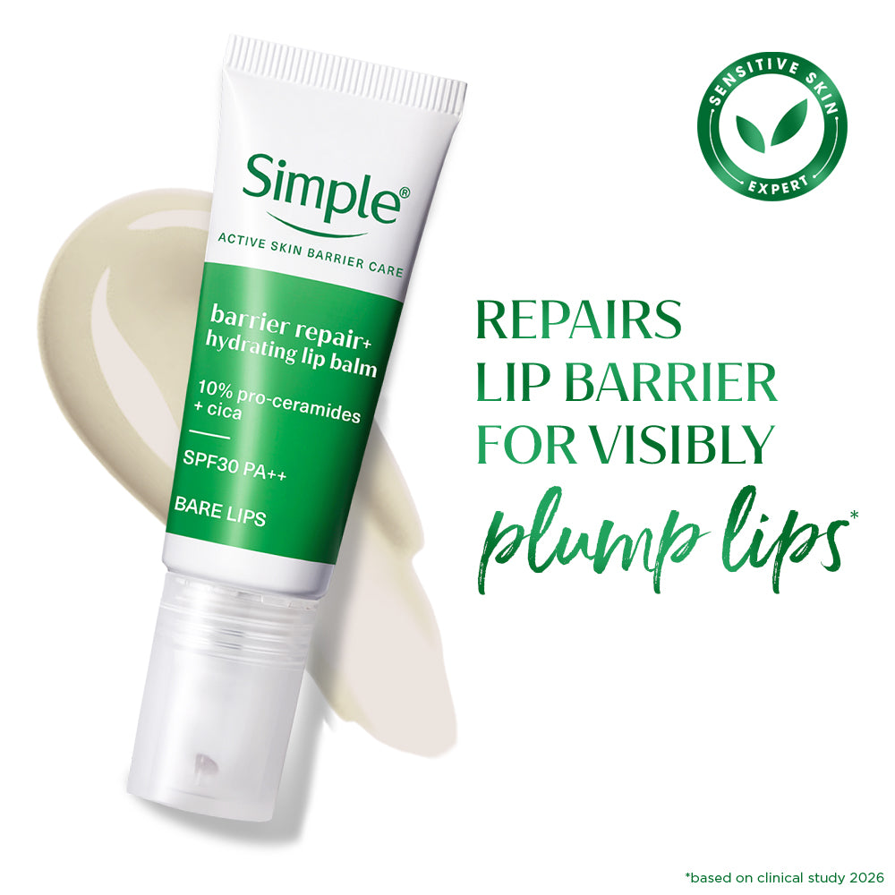 Simple Repair+ Active Barrier Care Lip Balm – Bare, 10g