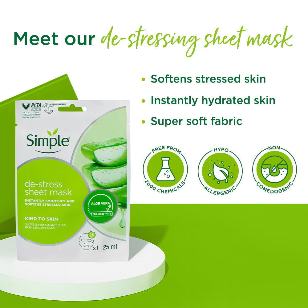 Refreshing Facial Wash + De-stress Sheet Mask 
