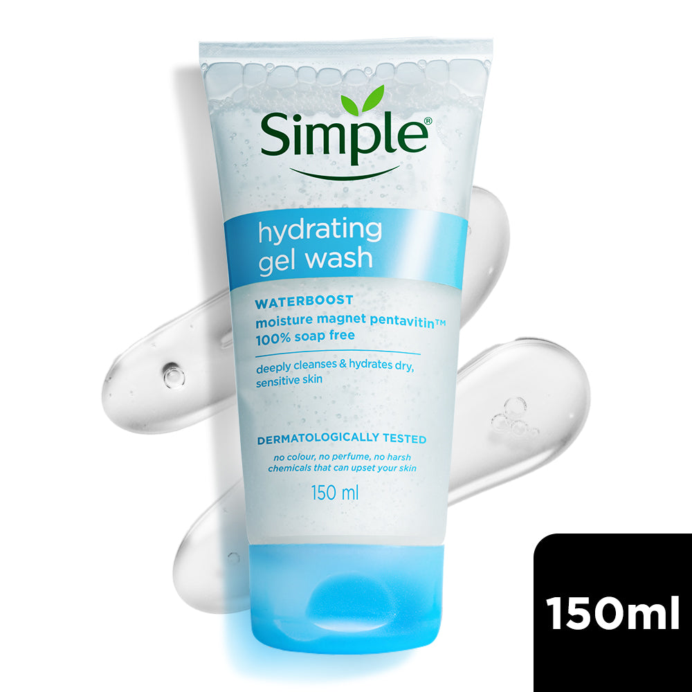 Simple Water Boost Hydrating Gel Wash, 150ml 