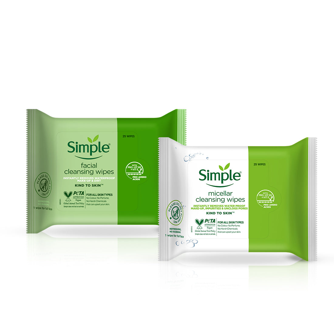Cleansing Facial Wipes & Micellar Cleansing Wipes Combo (25 Wipes