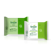 Cleansing Face Wipes & Micellar Cleansing Wipes Combo - (25 Wipes + 25 Wipes)
