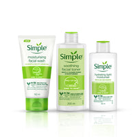 Kind to Skin Moisturising Facial Wash, Soothing Facial Toner & Hydrating Light Moisturiser Combo - (150ml +200ml +125ml) 