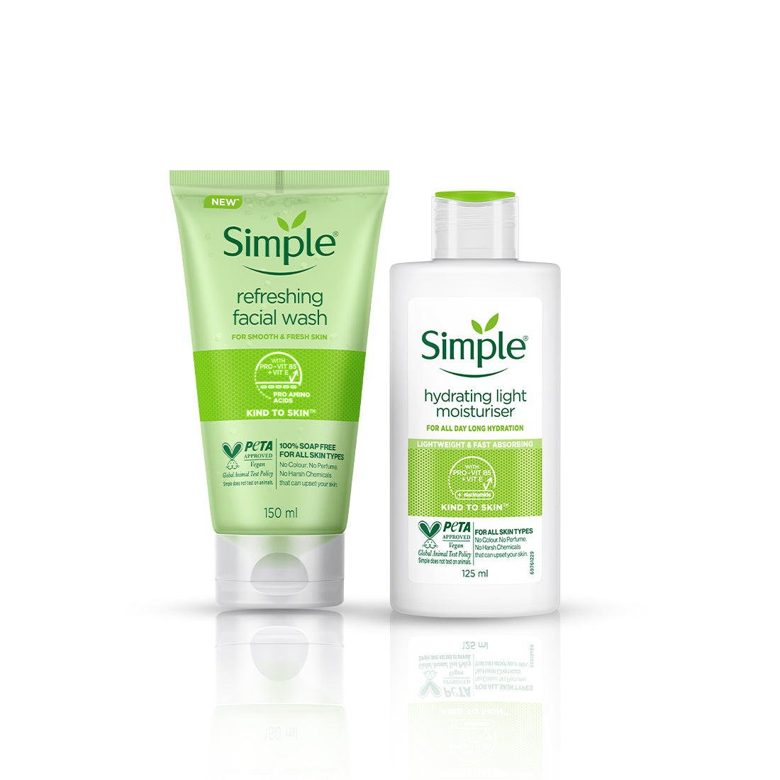 Skin Refreshing Facial Wash & Hydrating Light Moisturiser Combo (150ml  +125ml)