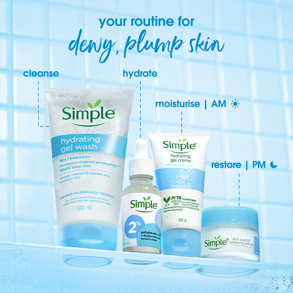 Simple Water Boost Hydrating Gel Wash, 100ml 
