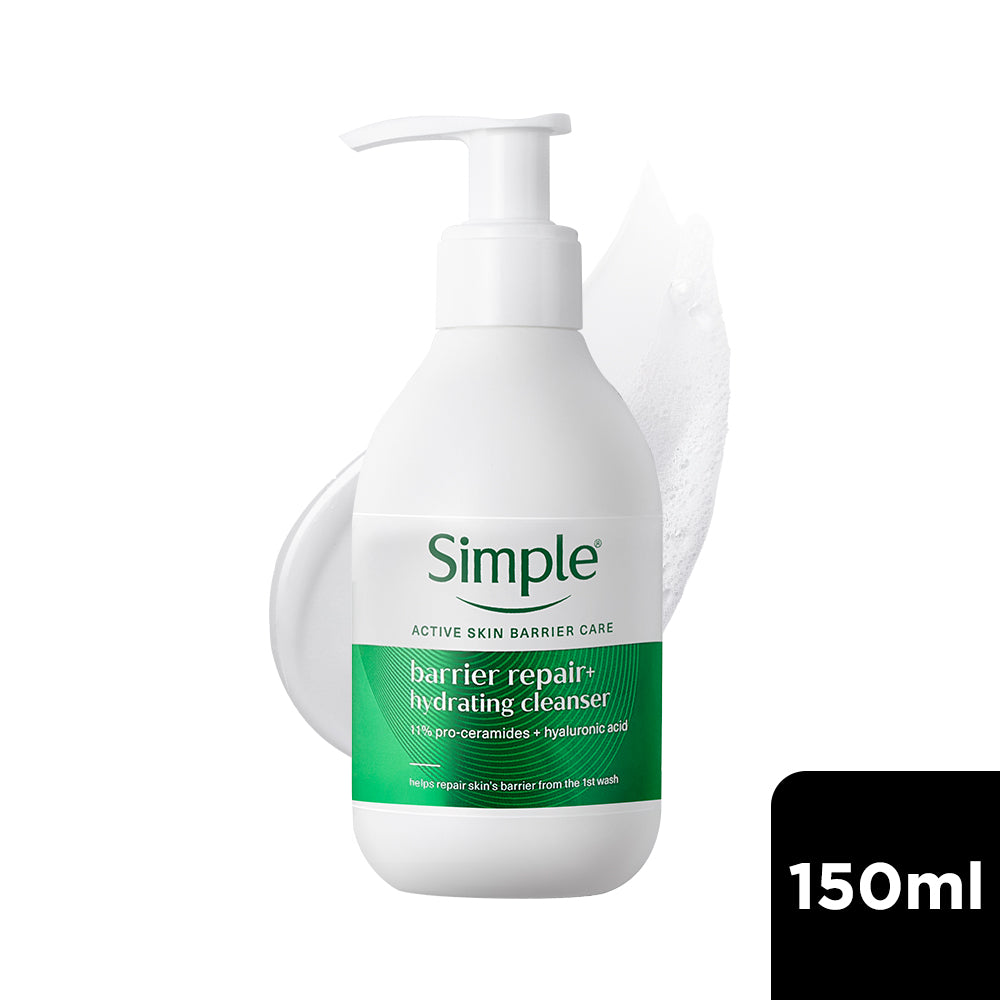 Simple Repair+ Active Barrier Repair Hydrating Cleanser, 150ml 