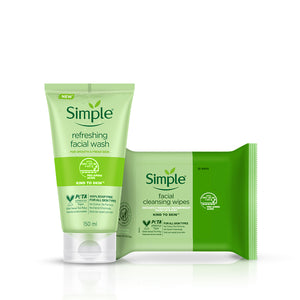 Refreshing Facial Wash + Cleansing Wipes (150ml + 25 Wipes)