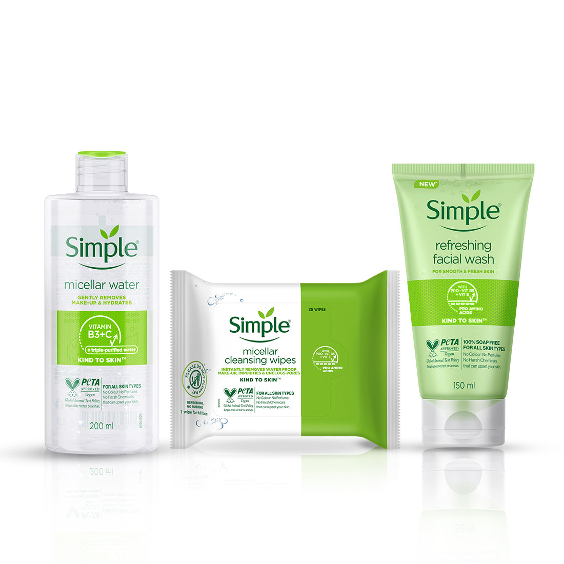 Double Cleansing Combo + micellar cleansing wipes- (200ml + 150ml + 25 wipes) 