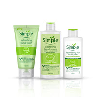 Kind to Skin Refreshing Facial Wash, Soothing Facial Toner & Replenishing Rich Moisturiser Combo - (150ml +200ml +125ml) 