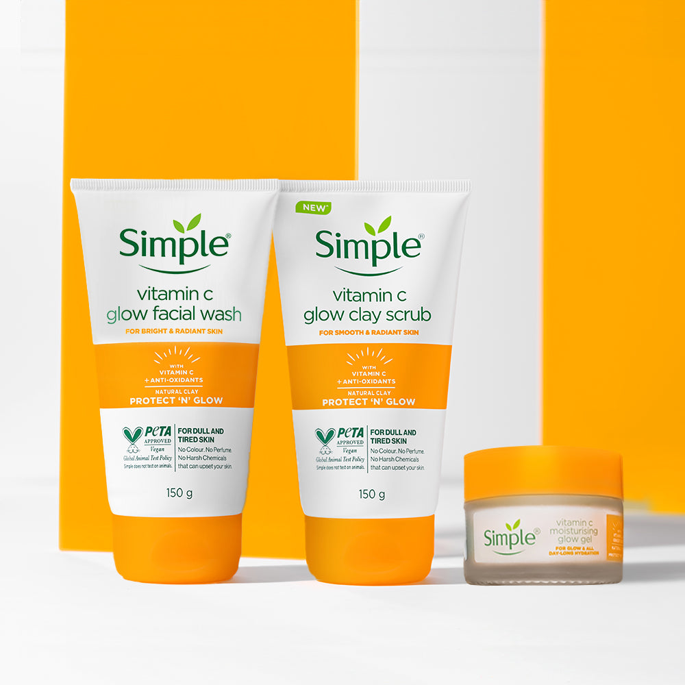 Vit C Facial Wash, Scrub & Gel Combo 