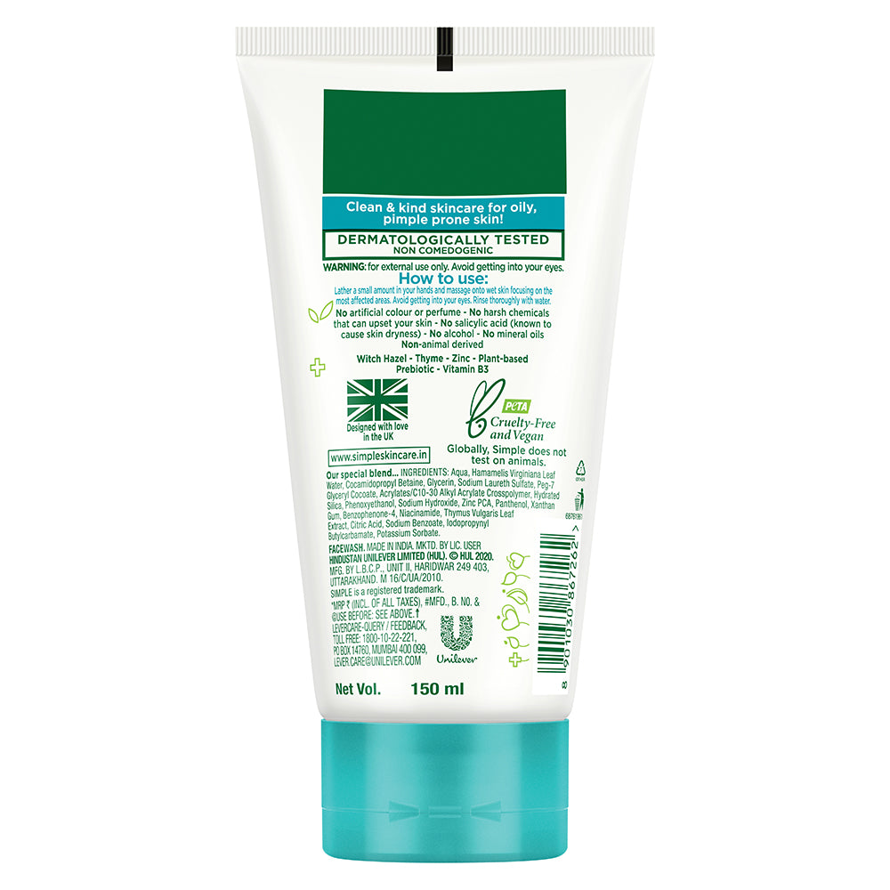 Purifying Gel Face Wash with Thyme & Witch Hazel -  150 ml 