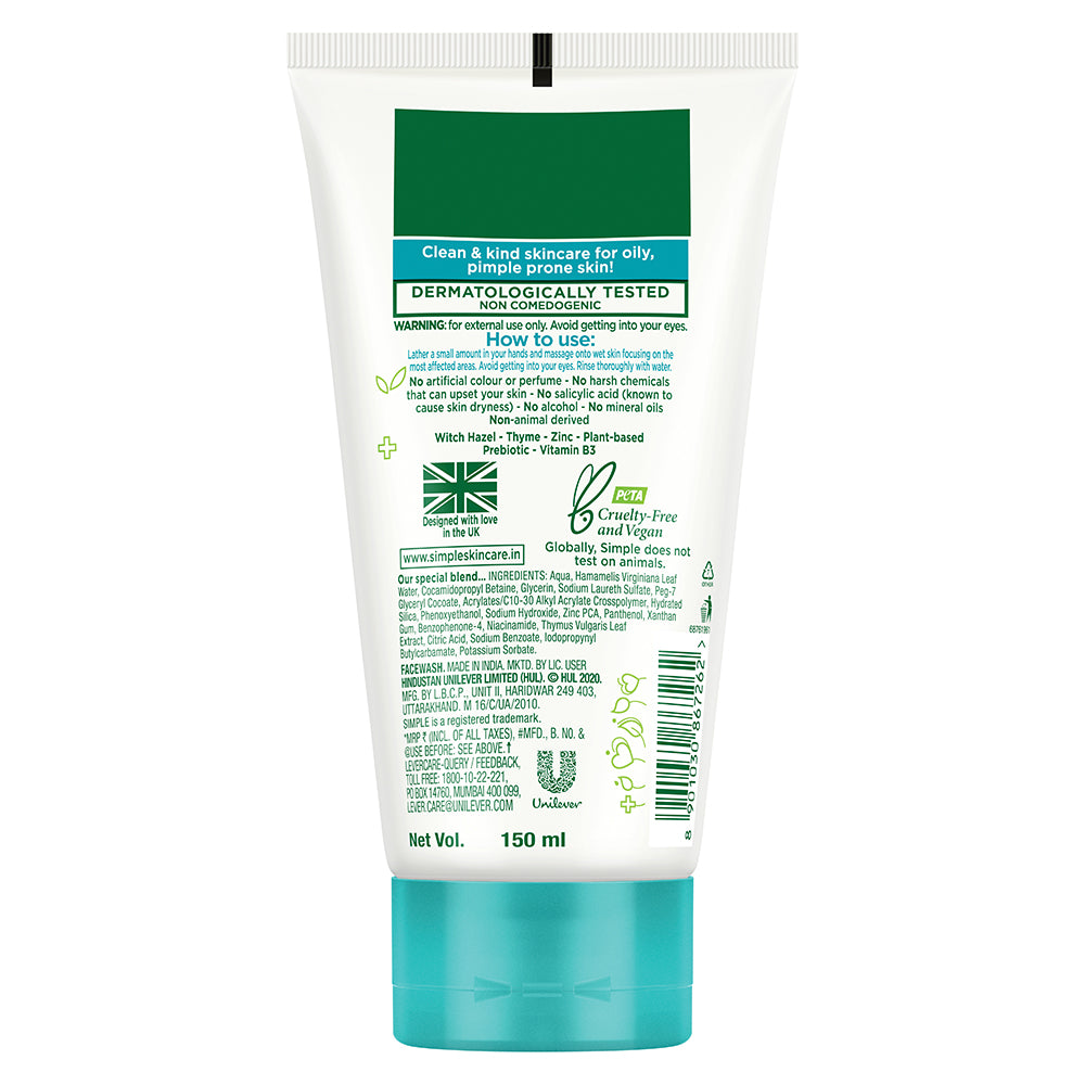 Purifying Gel Face Wash with Thyme & Witch Hazel -  150 ml