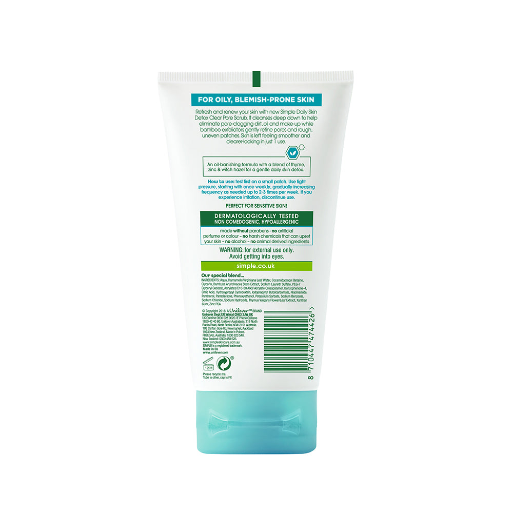 Simple Daily Skin Detox Clear Pore Facial Scrub 150ml - 2 