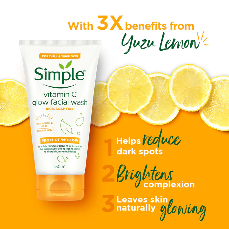 Vitamin C Glow Facial Wash + Clay Scrub + Moisturising Gel Combo 
