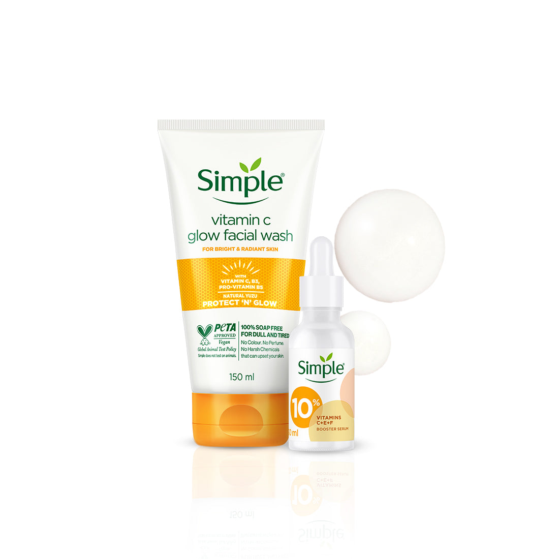 Vitamin C Glow Facial Wash + 10% Vit C Booster Serum (150ml + 30ml) 